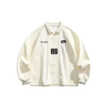 Retro Loose Cotton Blended Fabric Polo