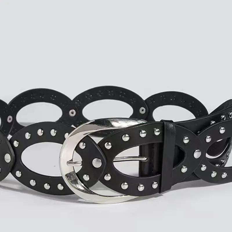 Studded Fashionable Leather Belt-2