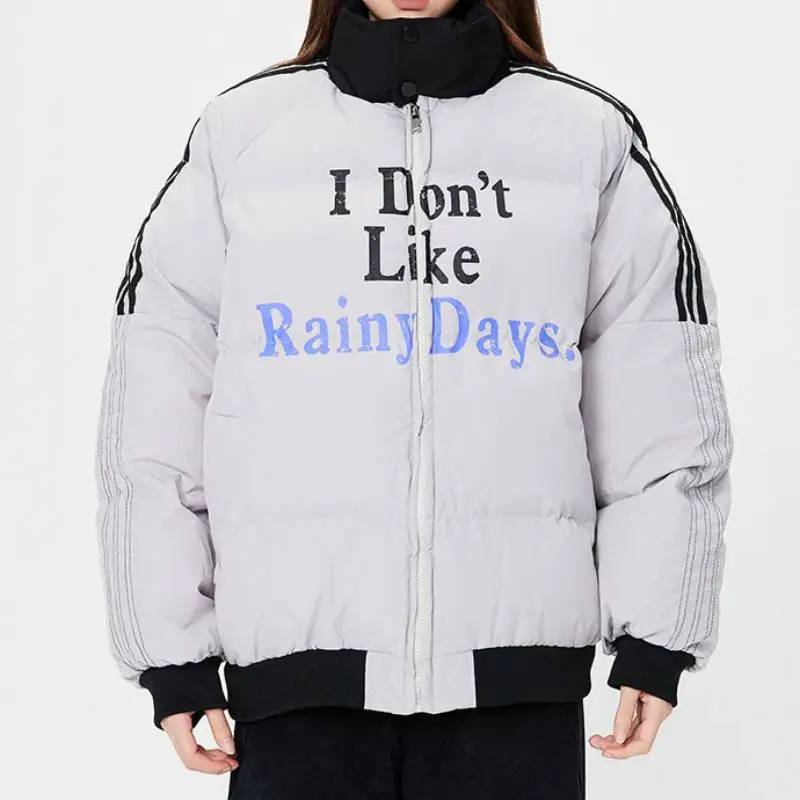 Print Fashionable Quilted Jacket-2