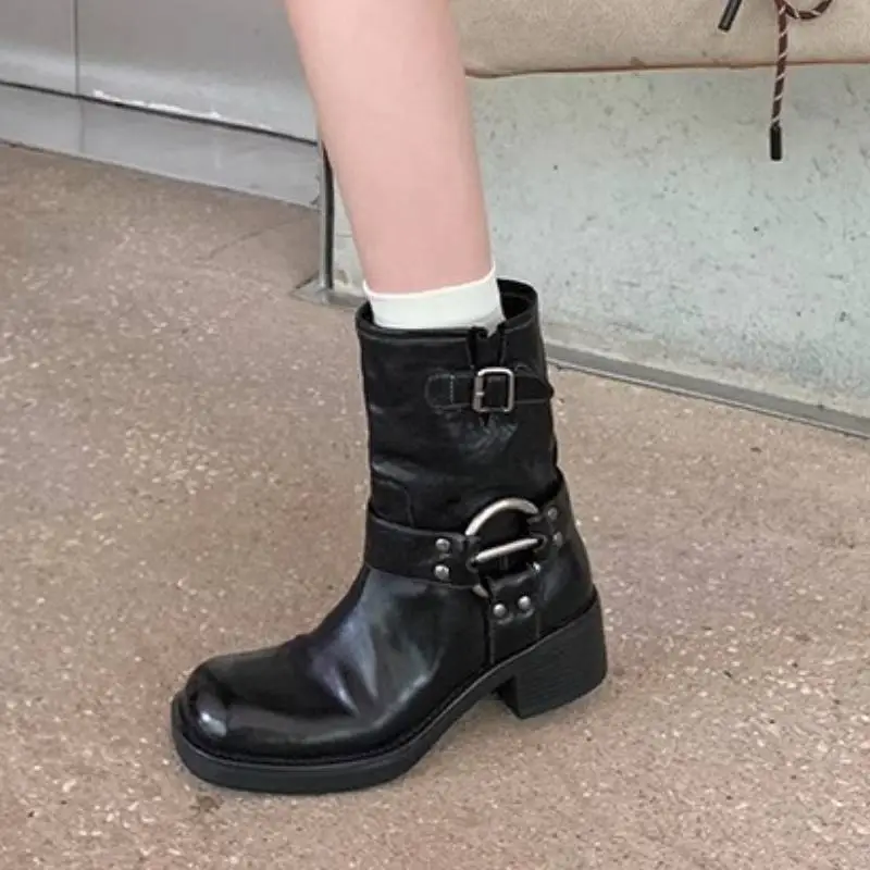 Retro Punk Ankle Boots-1