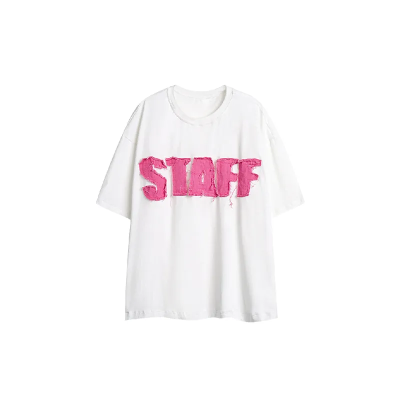 Basics Patchwork 100% Cotton T Shirt Women-0