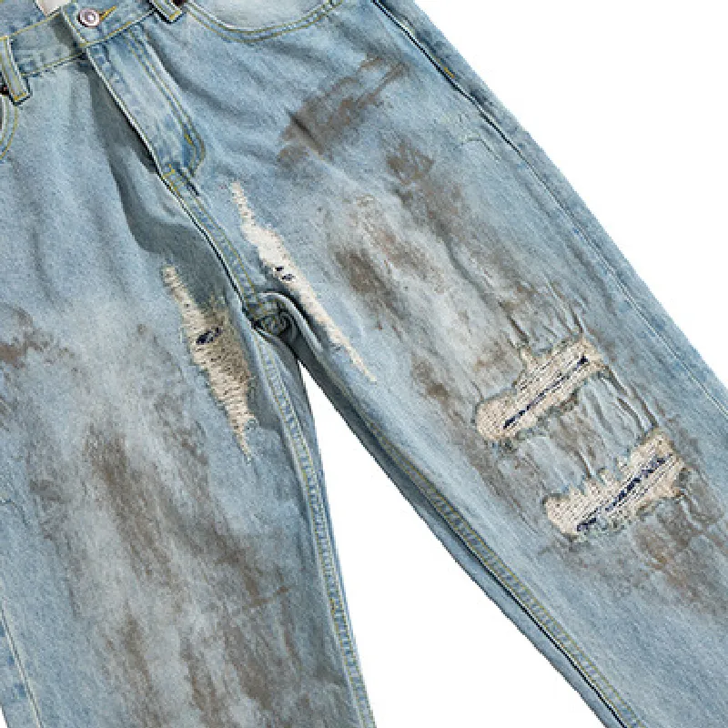 Distress Casual Jeans-5