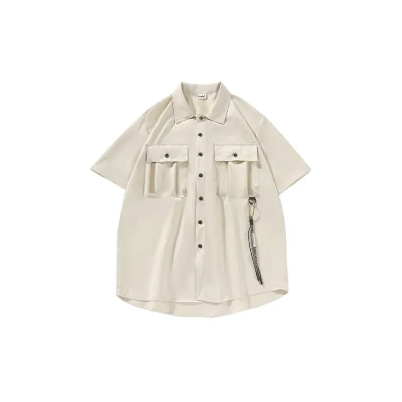 Trendy Retro Casual Versatile Short Sleeved Shirt-0