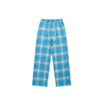 Sporty Plaid Casual Pants