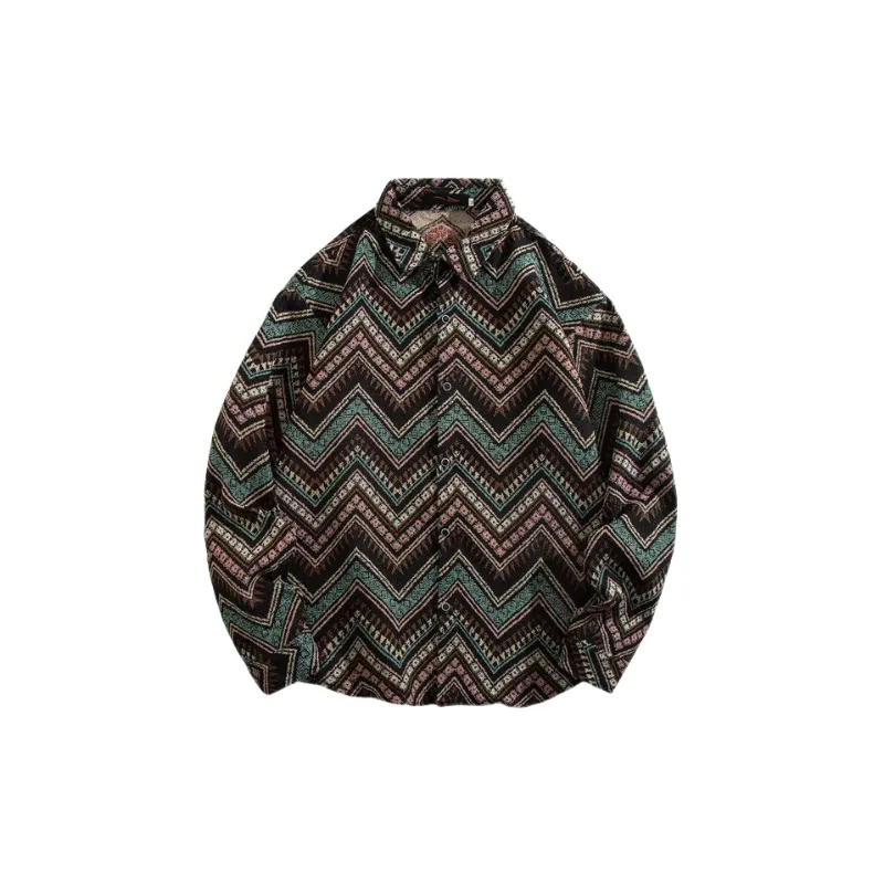 Retro Loose Cotton Blended Fabric Shirt-2