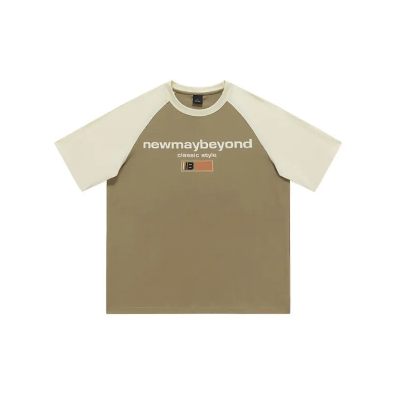 Trendy Contrast Color 100% Cotton T Shirt-8