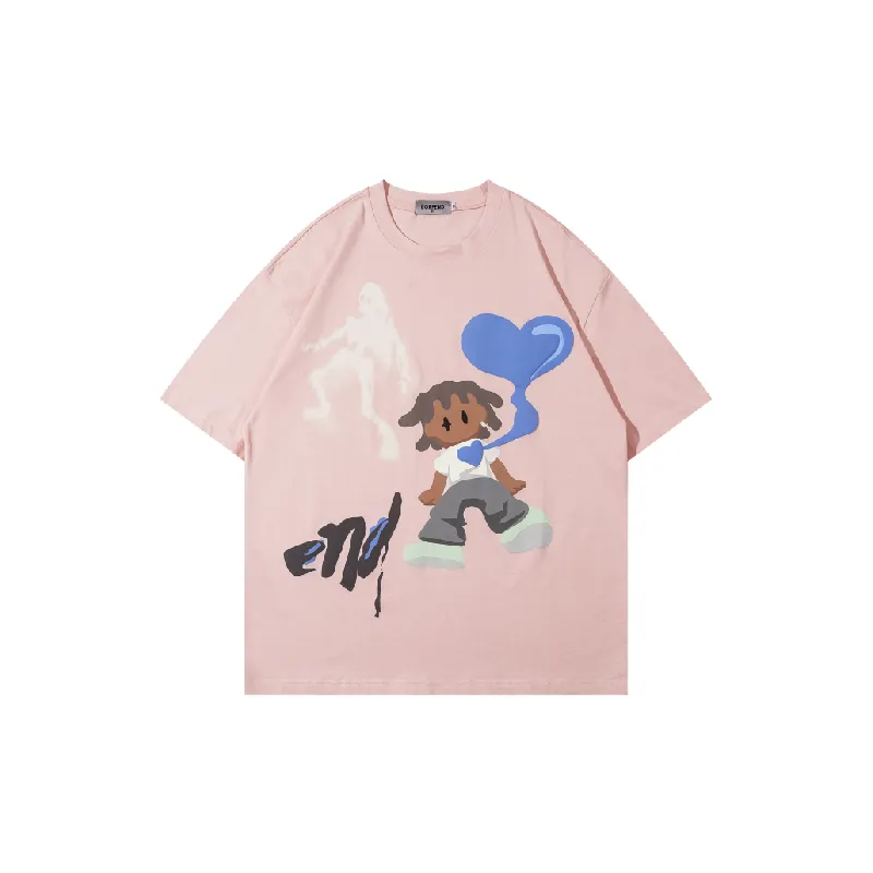 Trendy Loose 100% Cotton T Shirt-0