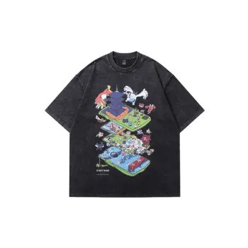 Retro Distress 100% Cotton T Shirt