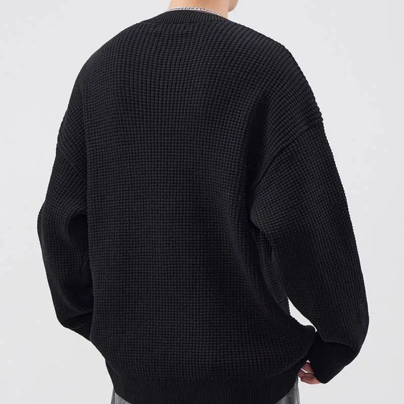 Casual Plain Cotton Sweater-9