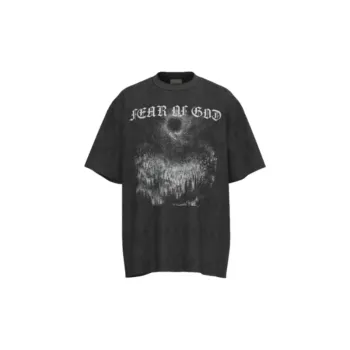 HipHop Washed Cross T Shirt