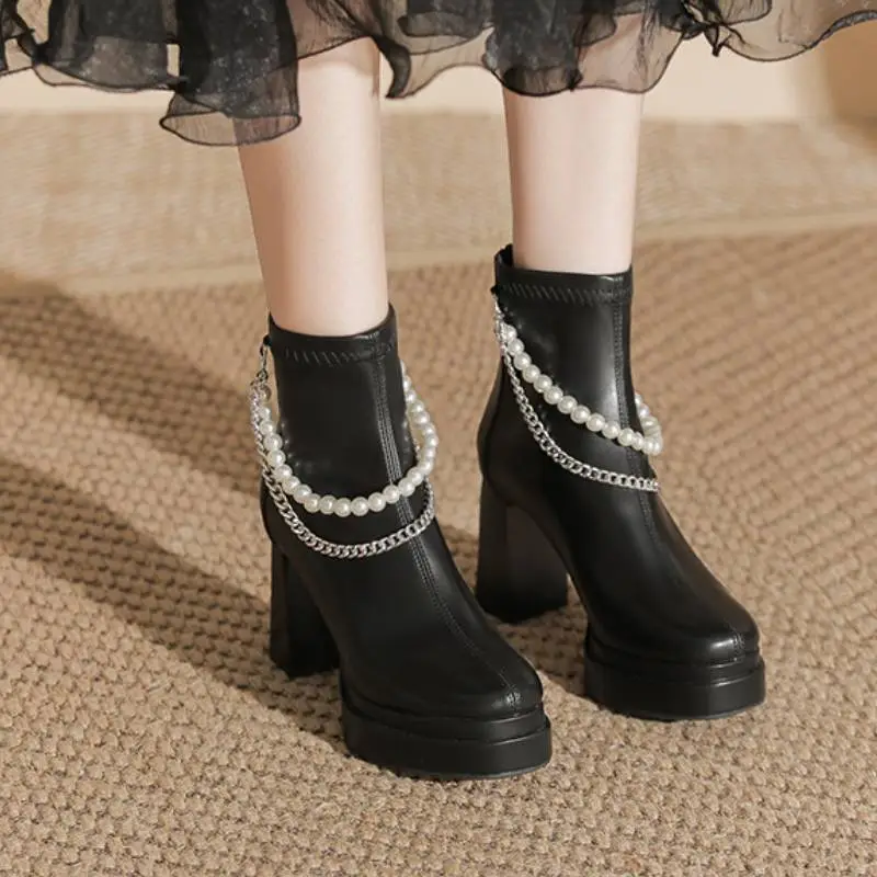 Funky Pearls High Heels-2