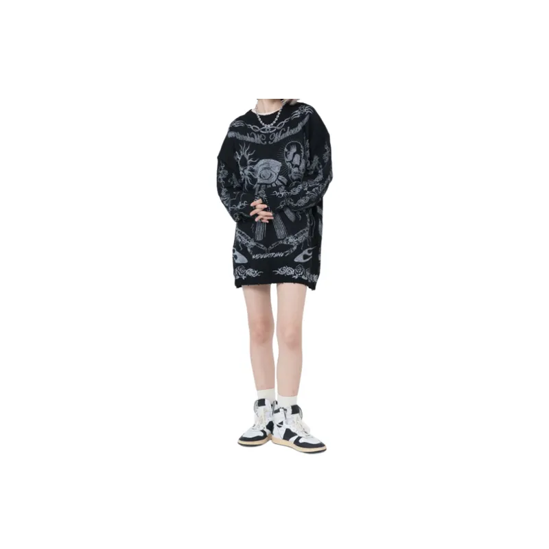 Skull Print Sweater-6
