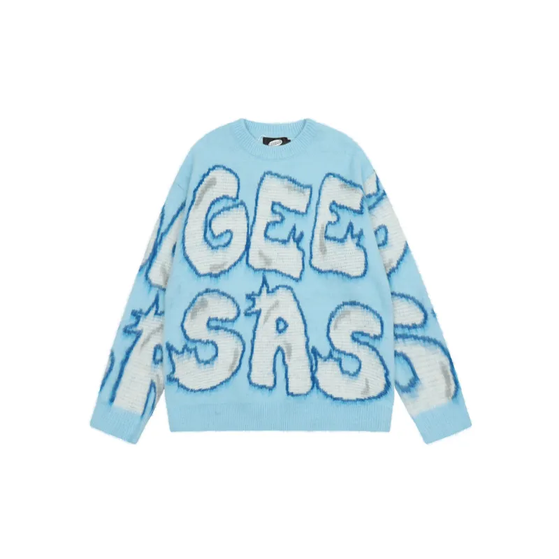 Full Version Letter Jacquard Sweater-0