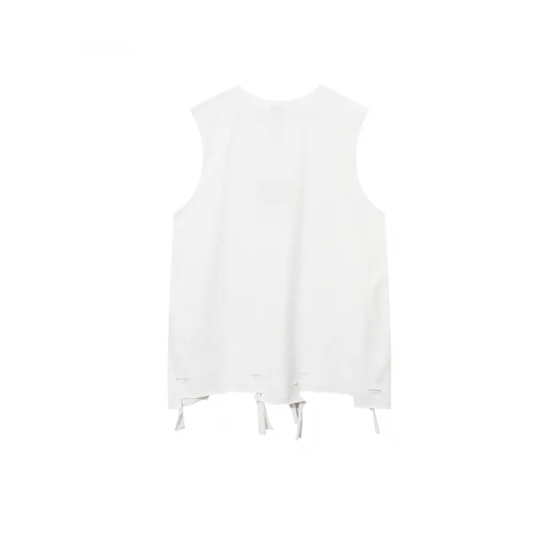 Washed Old Cut Abstract Printed Vest swag OOTD-6