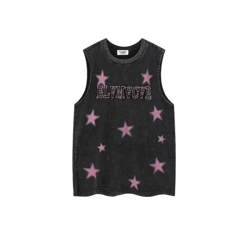 Fashionable Star Embroidered Sleeveless T-Shirt