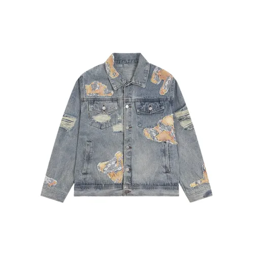 Ripped Graffiti Denim Sgirkb6 jacket