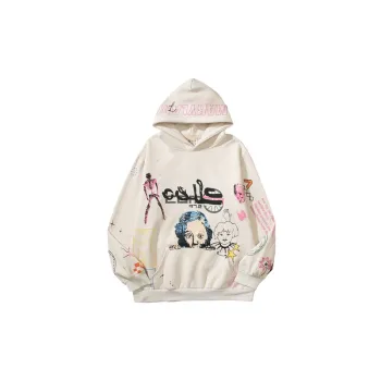 High Street Hand painted Graffiti Character Niche Design Hoodie