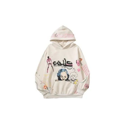 High Street Hand painted Graffiti Character Niche Design Hoodie
