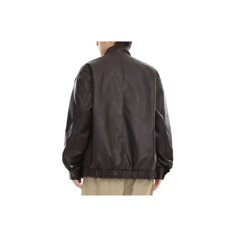 Retro Loose PU Jacket-7