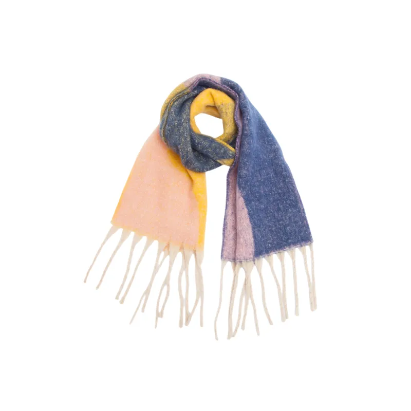 Casual Striped Knit Scarf-0