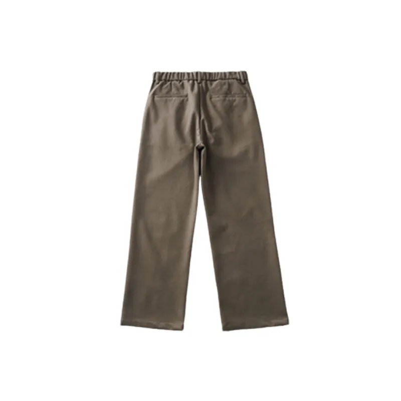Simple Loose Blended Synthetic Fabrics Casual Pants-3