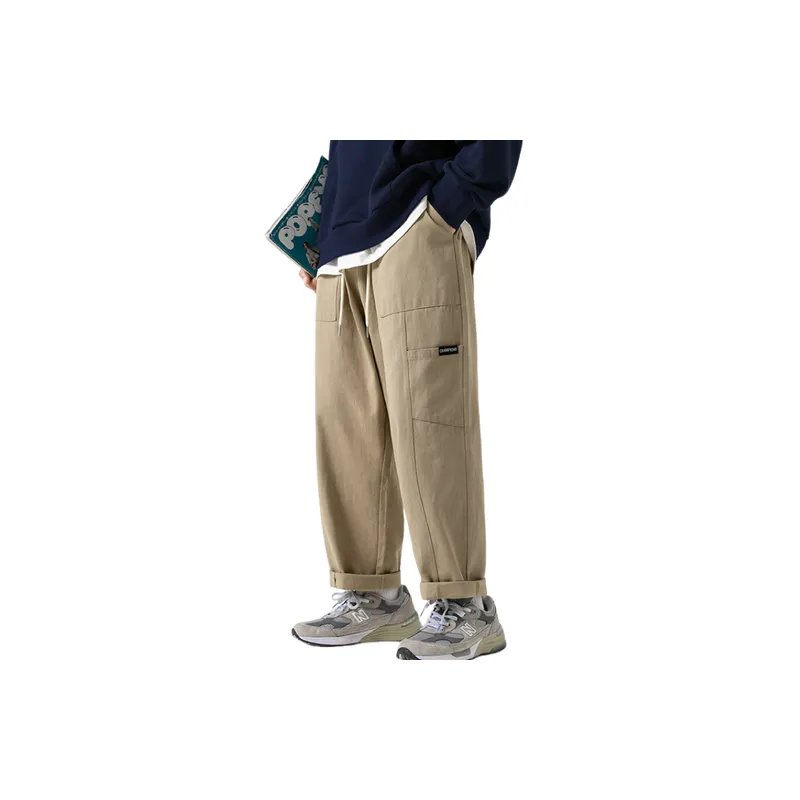 Fashionable Loose 100% Cotton Cargo Pants-6