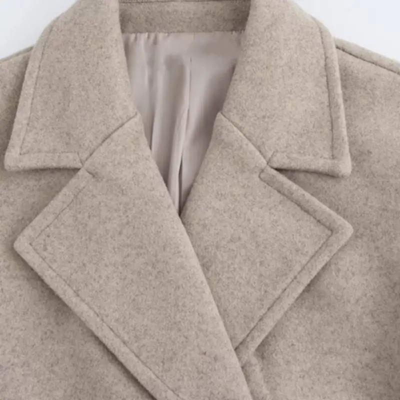 Fashionable Loose Polyester Coat Women-3