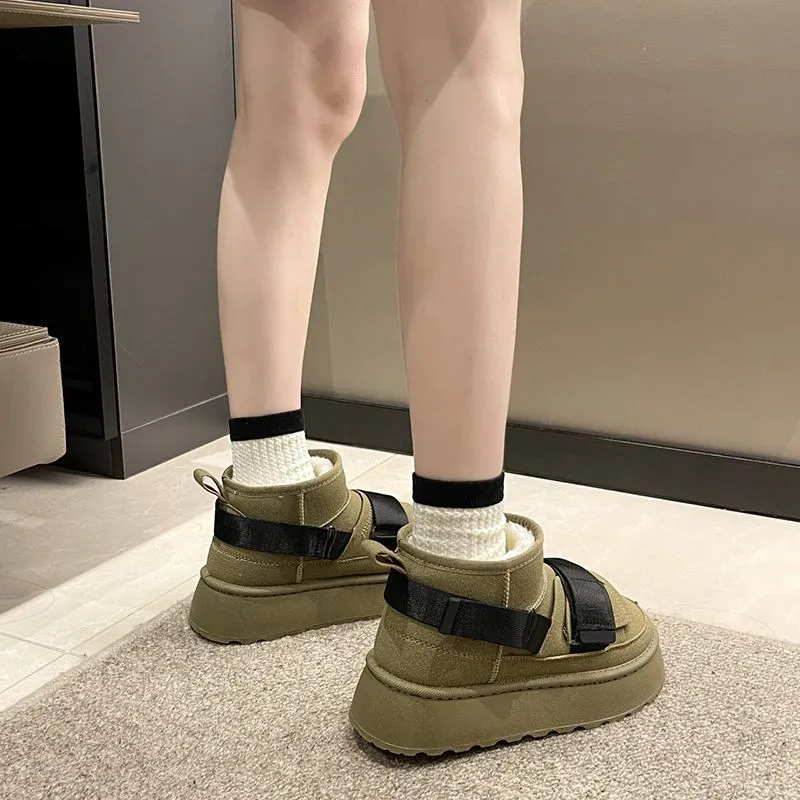 Plain Warming Snow Boots-1