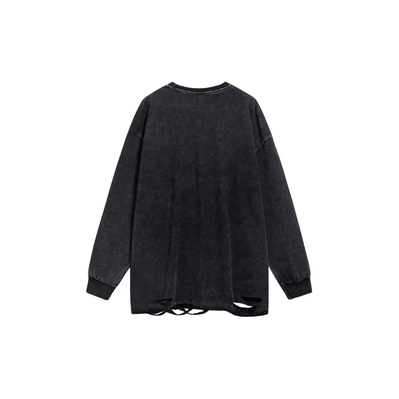 Retro Long Sleeve Straight Leg Sweatshirt-3