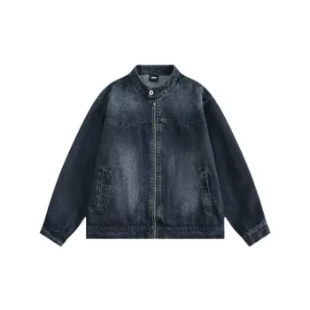 Simple Retro Washed Denim Jacket