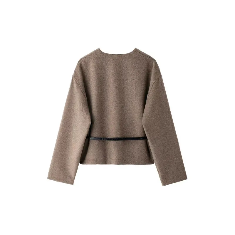 Casual Retro Loose Velvet Jacket Women-1