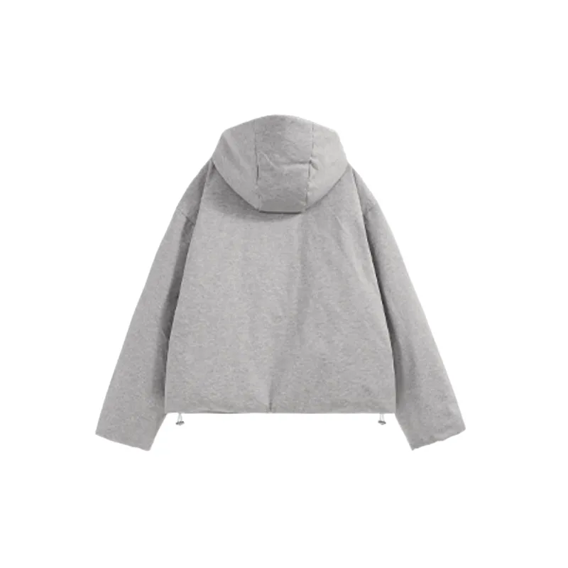Basics Simple White Duck Down Jacket-1