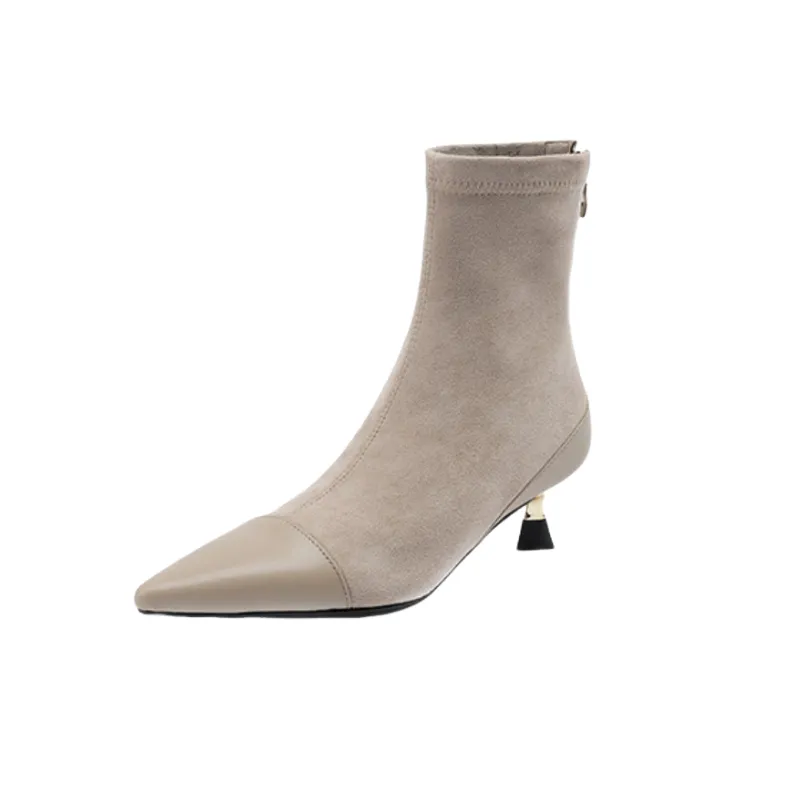 Simple Zipper Ankle Boots-0