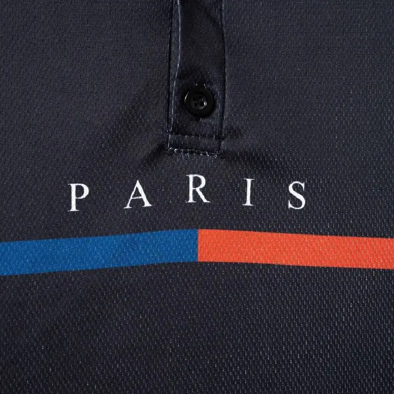 Contrast Color Button T Shirt-5
