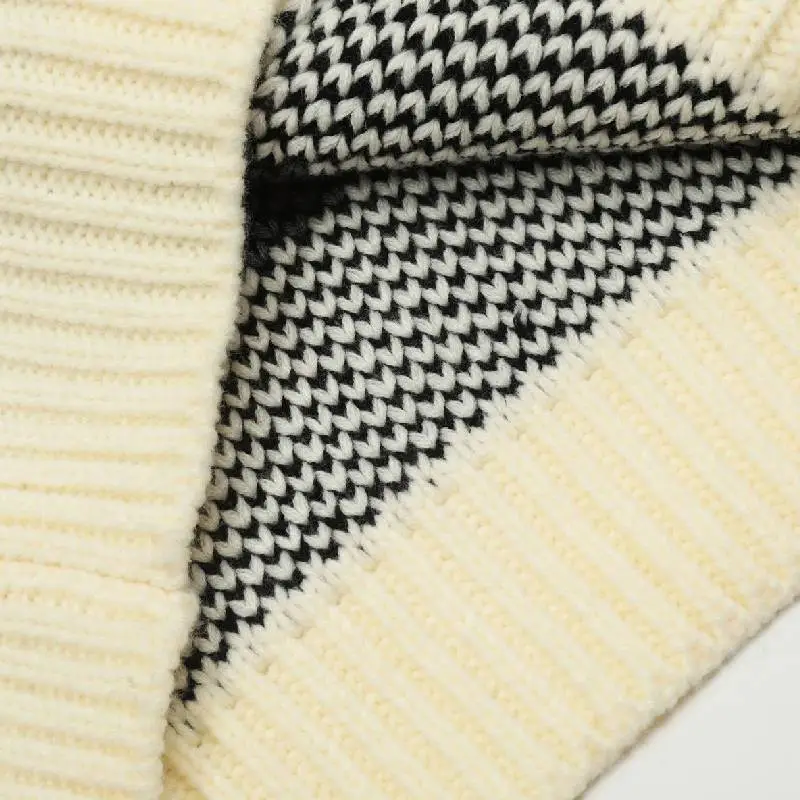 Trendy Bow Loose Cotton Blended Fabric Sweater-3