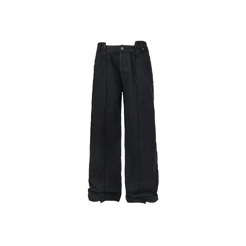 Casual Straight Leg Jeans-0