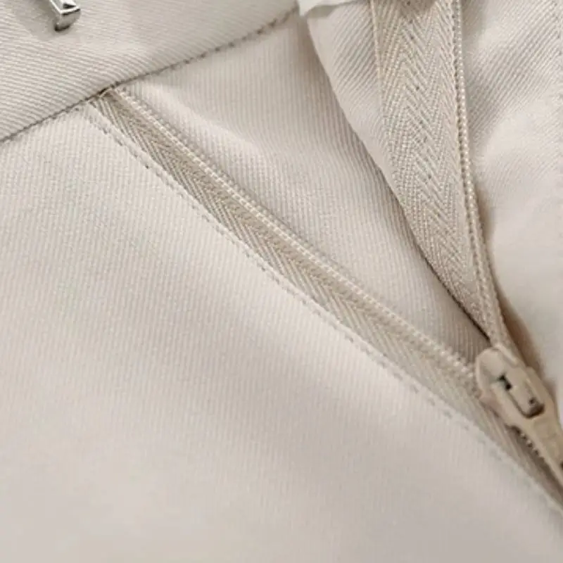 Casual Loose Blended Synthetic Fabrics Suit Trousers-4