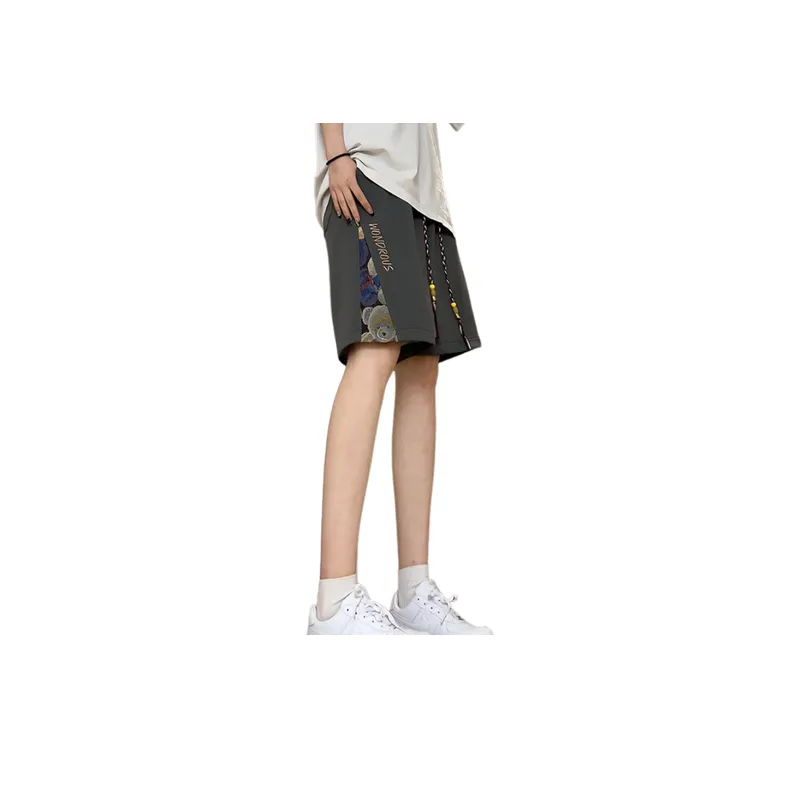Bear Pattern Printed Shorts-6