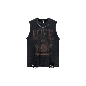 Retro Distress 100% Cotton Vest