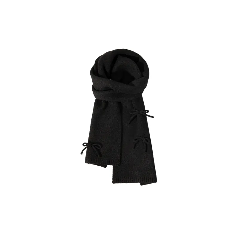 Cute Bow Knit Scarf-1