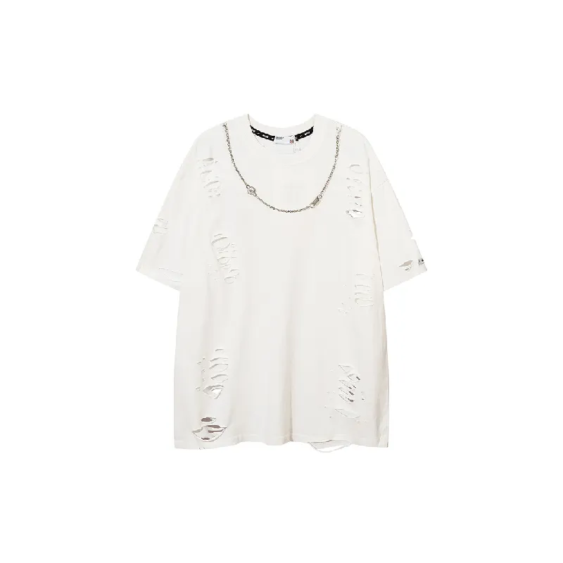 Street Ripped Cotton T Shirt-2