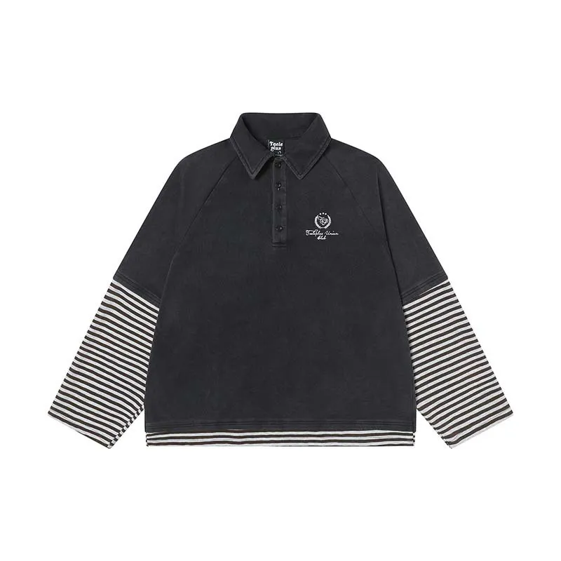 Retro Embroidered Cotton Blended Fabric T Shirt-0
