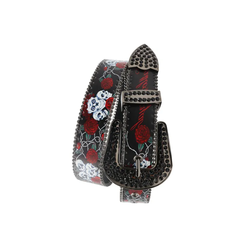 Fashionable Flowers Leather Belt-1