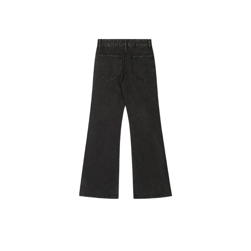Casual Solid Color Jeans-1