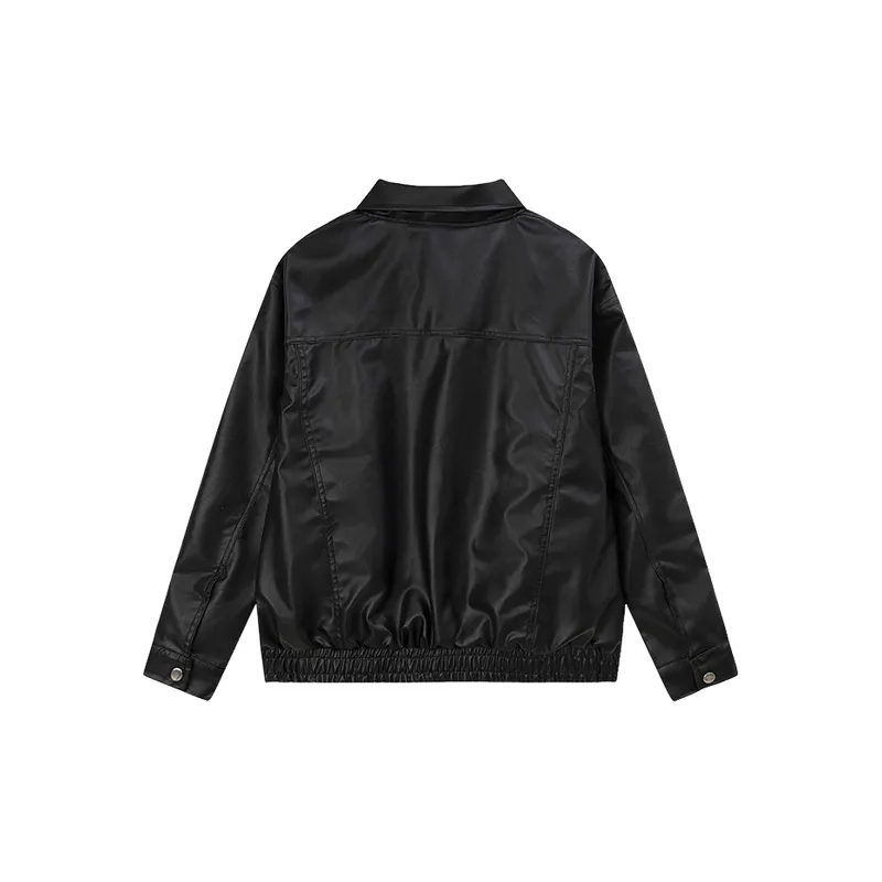 Street Loose PU Jacket-3