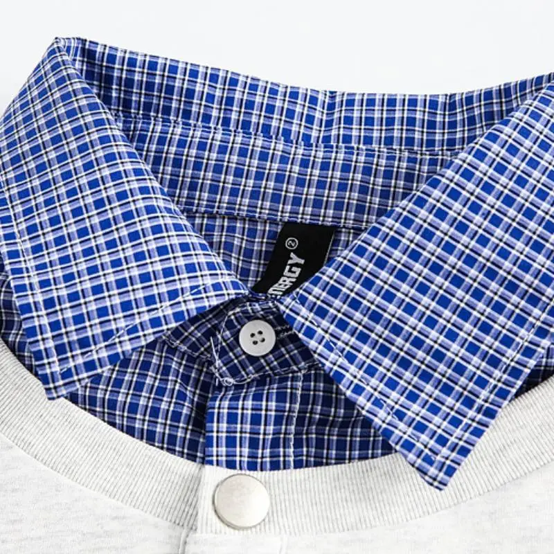 Casual Plaid 100% Cotton T Shirt-2