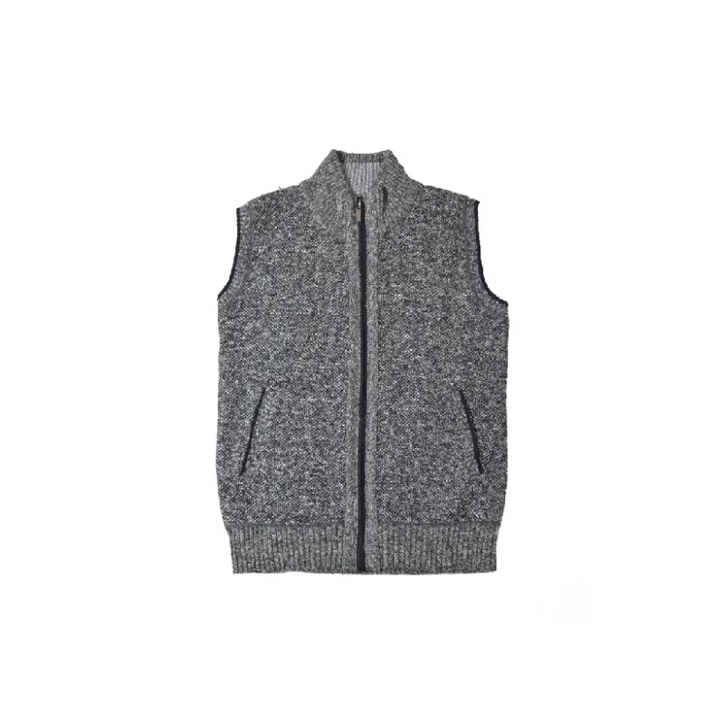 Casual Loose Cotton Blended Fabric Vest-0