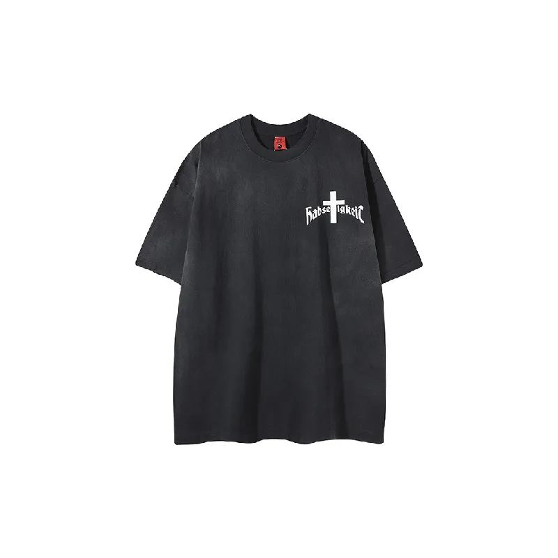 Trendy Print Cotton Blended Fabric T Shirt Unisex-0