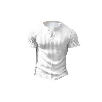Casual Plain Blended Synthetic Fabrics T Shirt