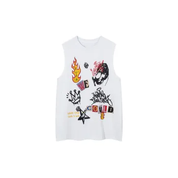 Trendy Loose Casual Print Sleeveless Vest